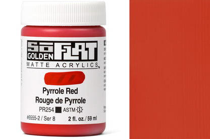 Golden SoFlat Matte Acrylics, Pyrrole Red