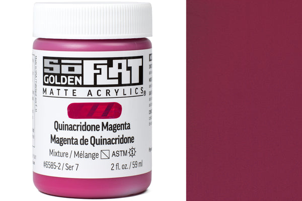 Golden SoFlat Matte Acrylics, Quinacridone Magenta – St. Louis Art