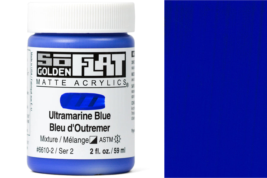 Golden SoFlat Matte Acrylics, Ultramarine Blue