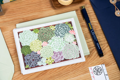Succulents Blank Card Set