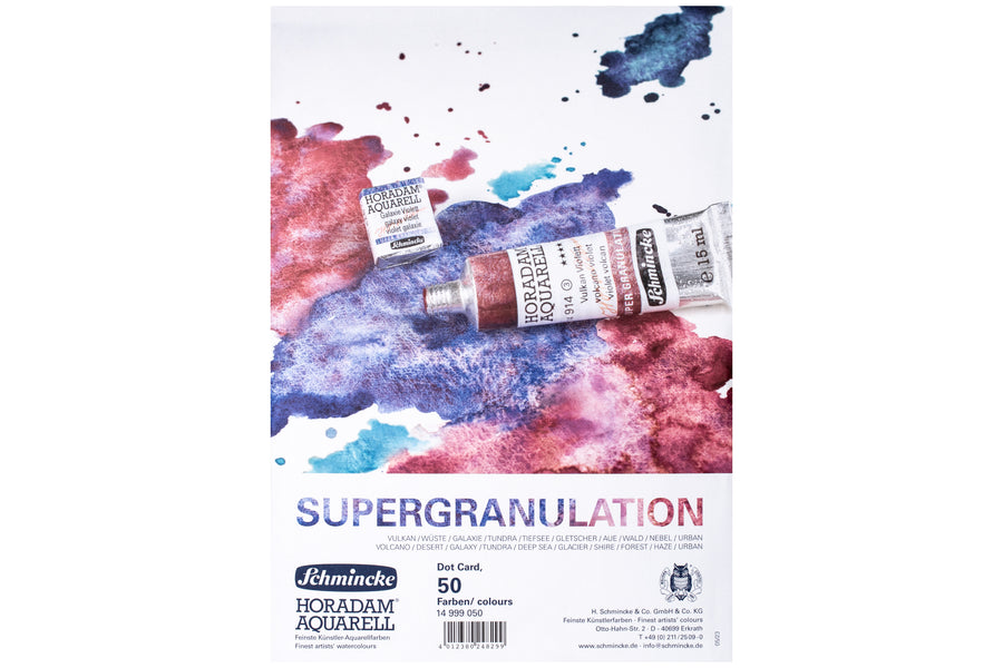 Supergranulation Watercolor Dot Card, 50 Colors
