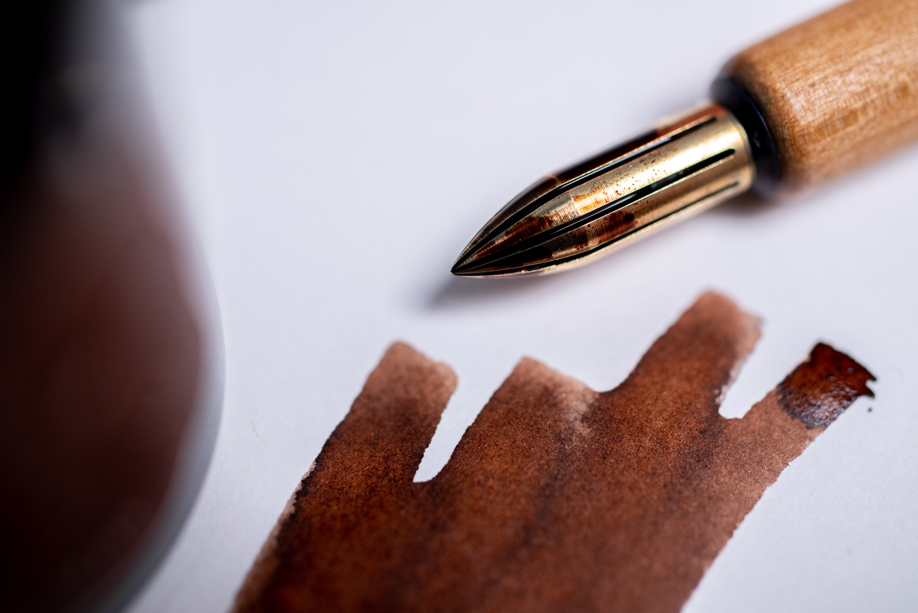 Taisho Roman Fountain Pen Ink, Vintage Set of 6