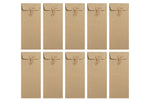Button-and-String Letter Envelopes, Khaki, Set of 10