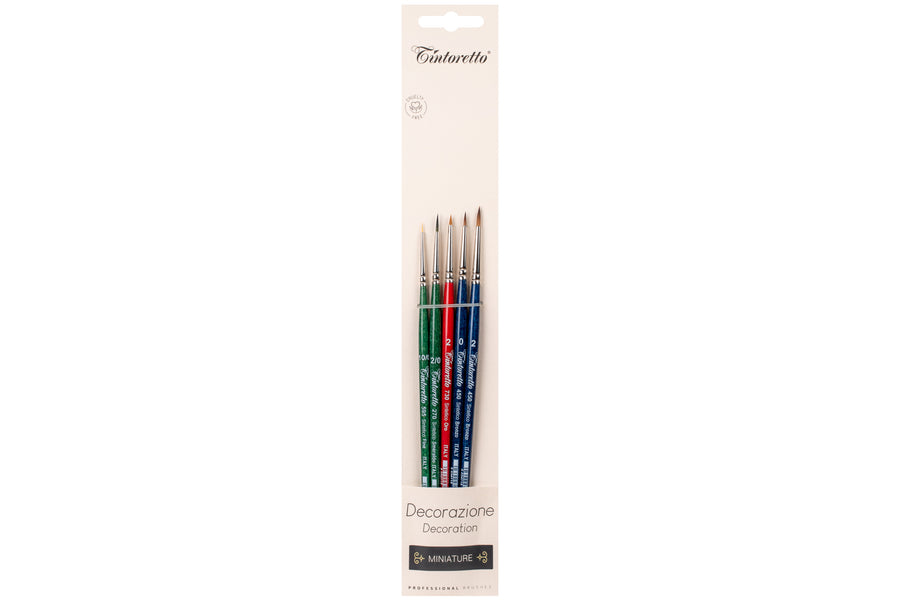 Tintoretto Detail Brushes, Set of 5