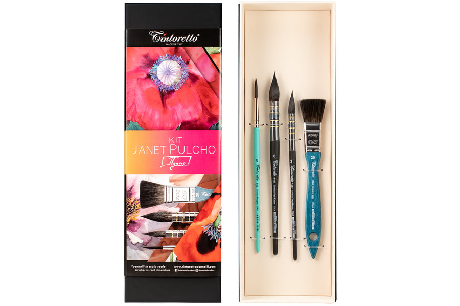 Tintoretto ⨉ Janet Pulcho Signature Watercolor Brush Set