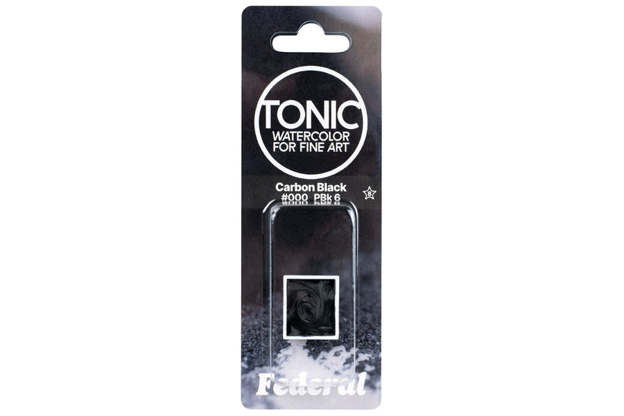 Tonic Watercolor Half Pans, #000 Carbon Black