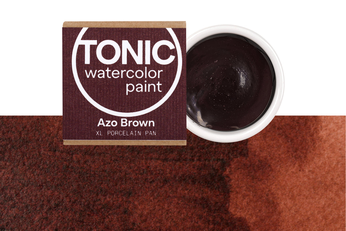 Tonic Watercolor, Porcelain Pan, #010 Azo Brown
