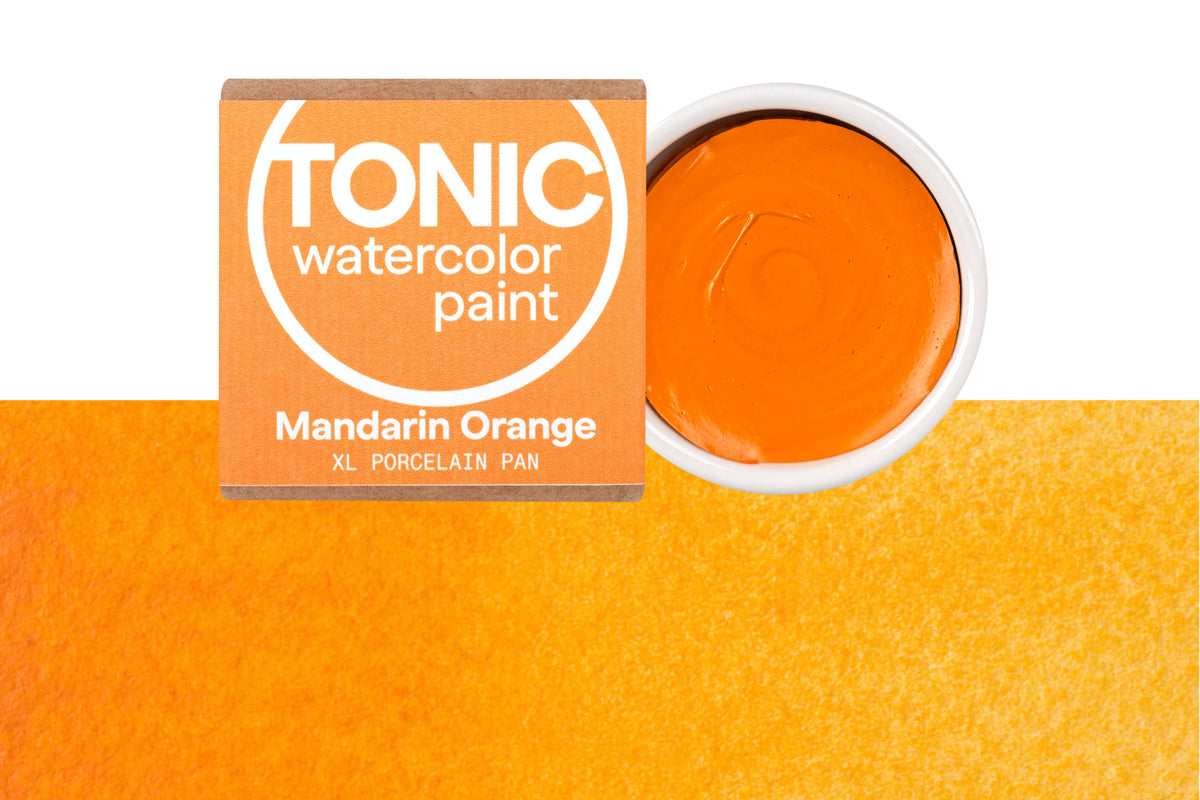 Tonic Watercolor, Porcelain Pan, #035 Mandarin Orange