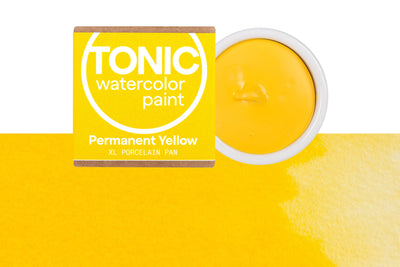 Tonic Watercolor, Porcelain Pan, #047 Permanent Yellow