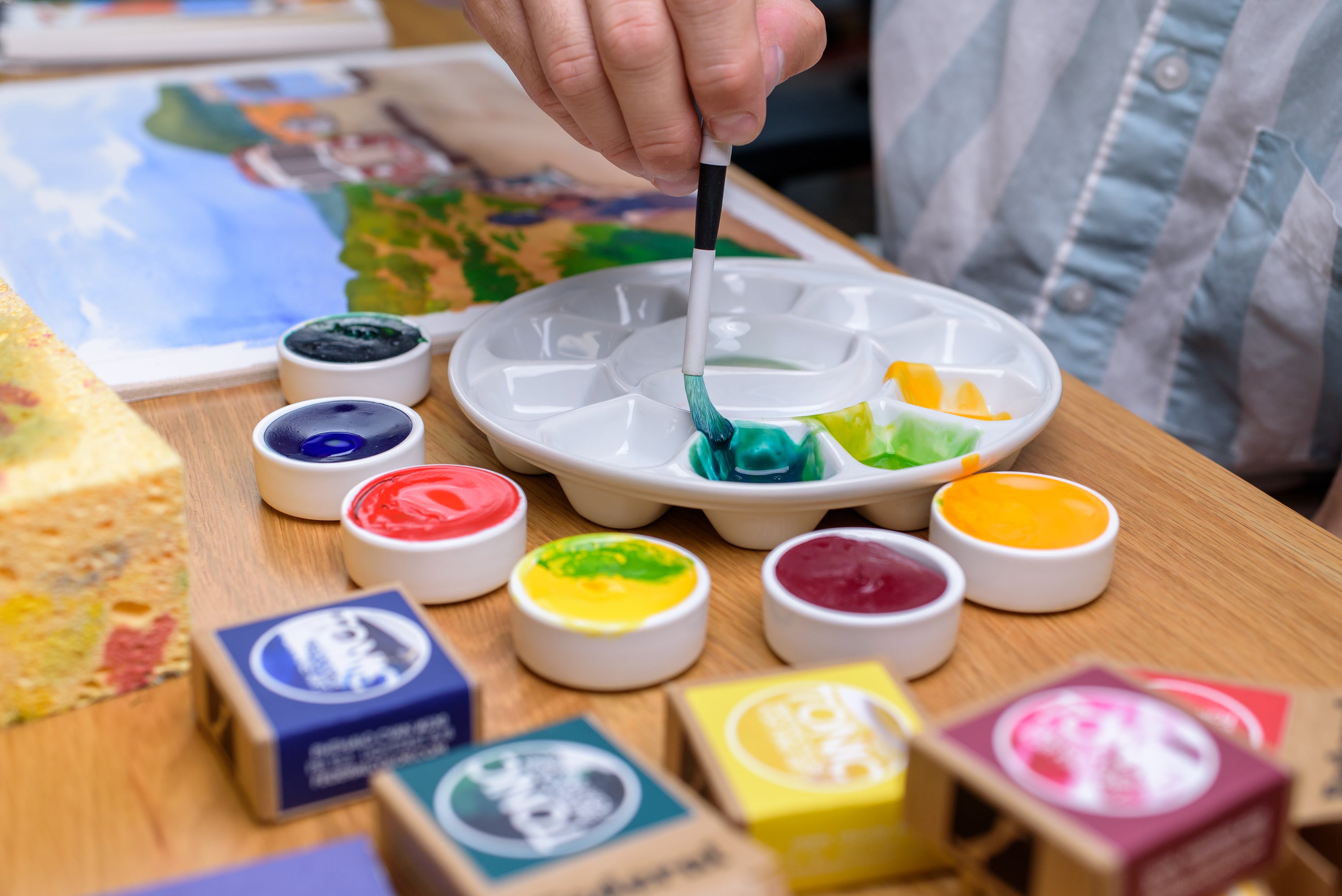 Tonic Watercolor, Porcelain Pan, #035 Mandarin Orange