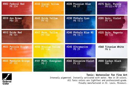 Tonic Watercolor, Porcelain Pan, #035 Mandarin Orange