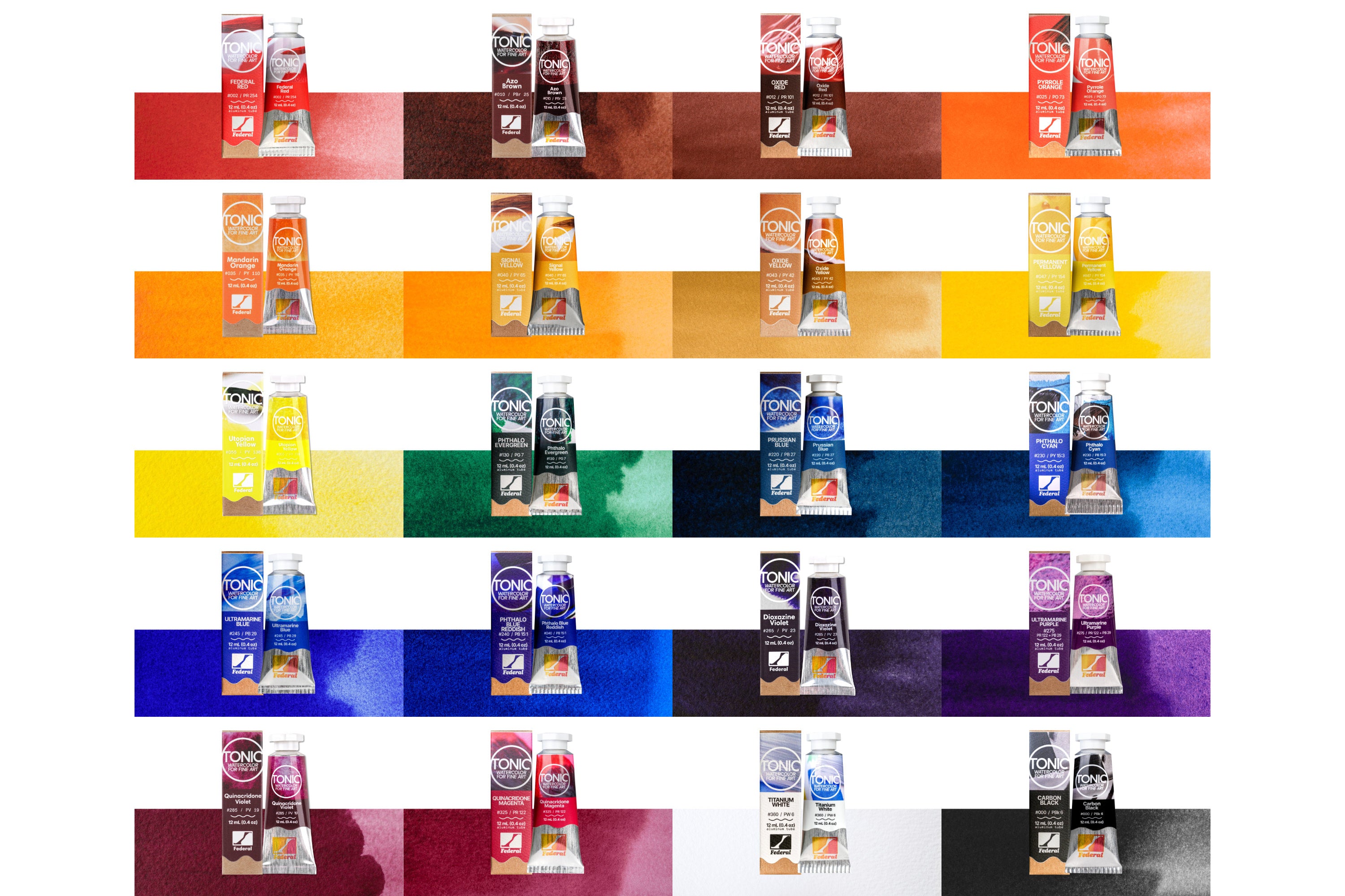 Tonic Watercolor, 12 mL Tubes, Complete Set of 20