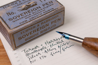 Turner & Harrison #176 Silver-Plated Fine Stub (Vintage)