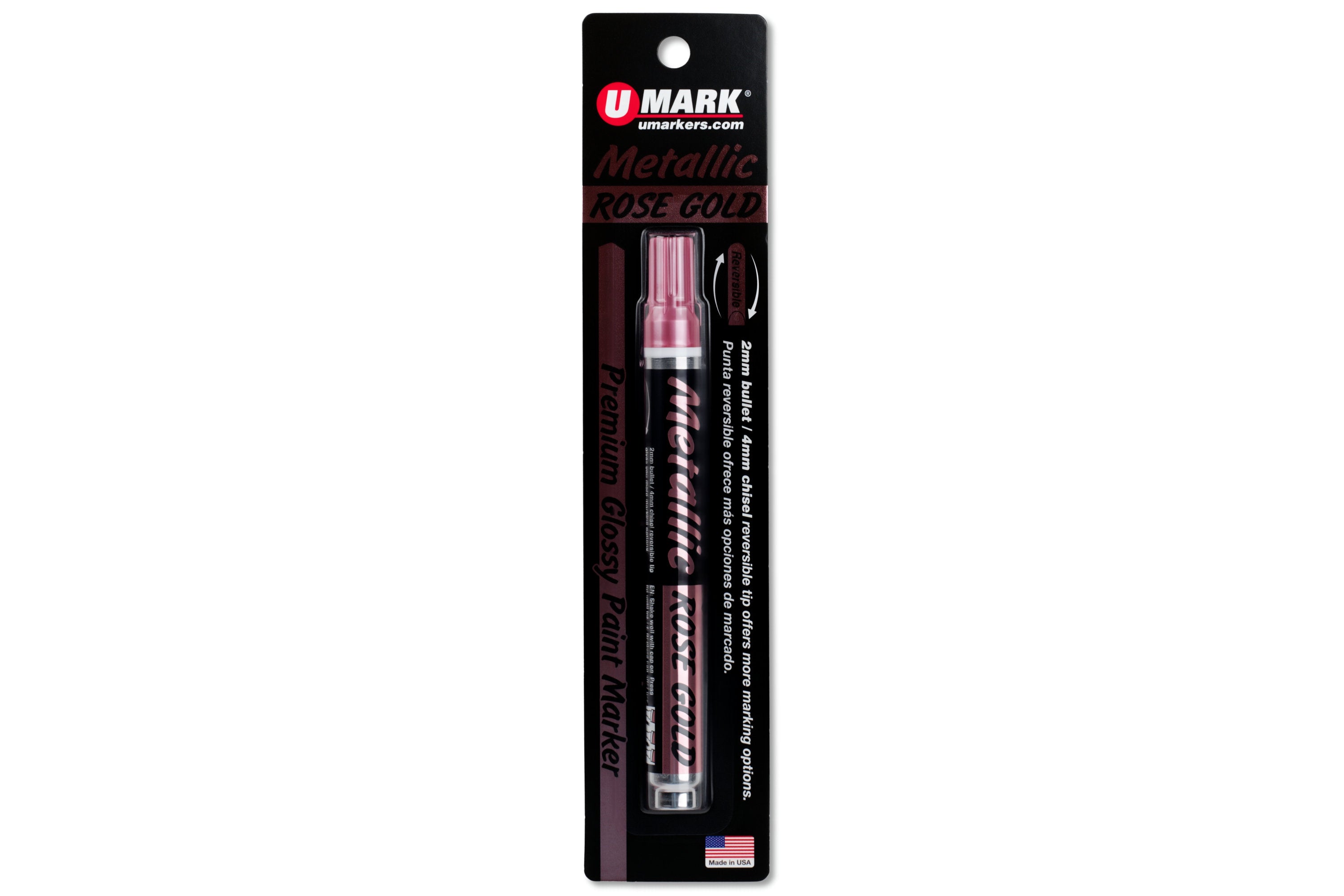 U-Mark Premium Paint Marker, Metallic Rose Gold