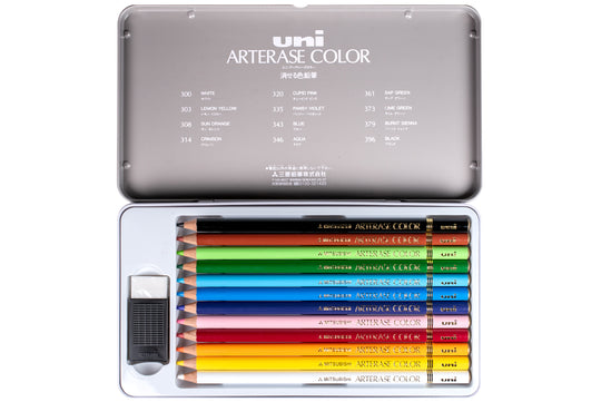 Uni Arterase Colored Pencils, Set of 12
