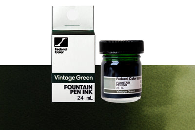 Federal Fountain Pen Ink, 24 mL, Vintage Green