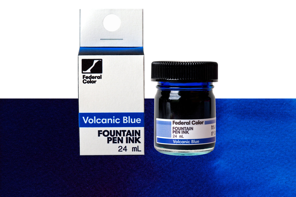 Federal Fountain Pen Ink, 24 mL, Volcanic Blue