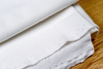 100% Organic Cotton Interlock Knit, White
