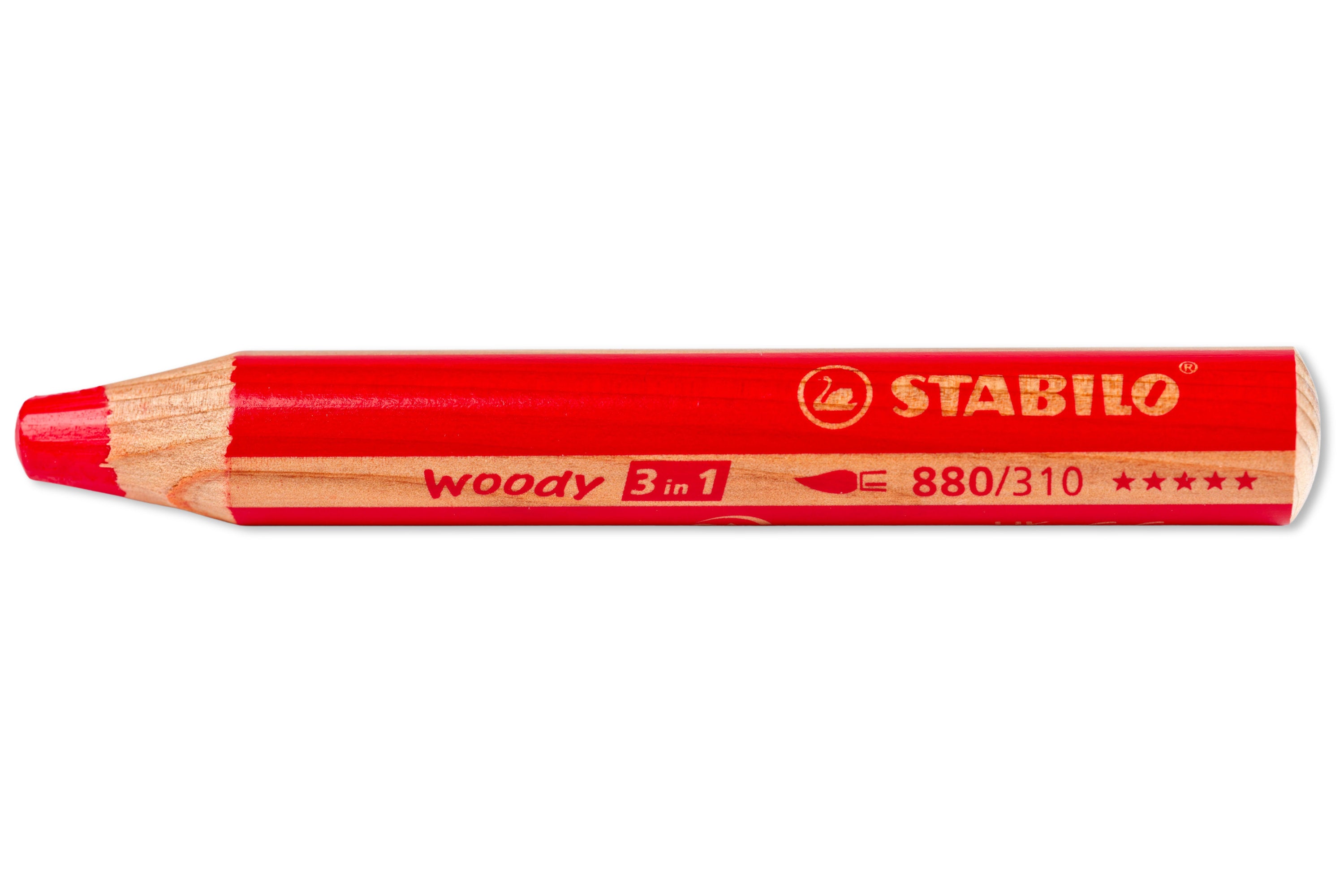 Woody 3-in-1 Pencil, #310 STABILO Red