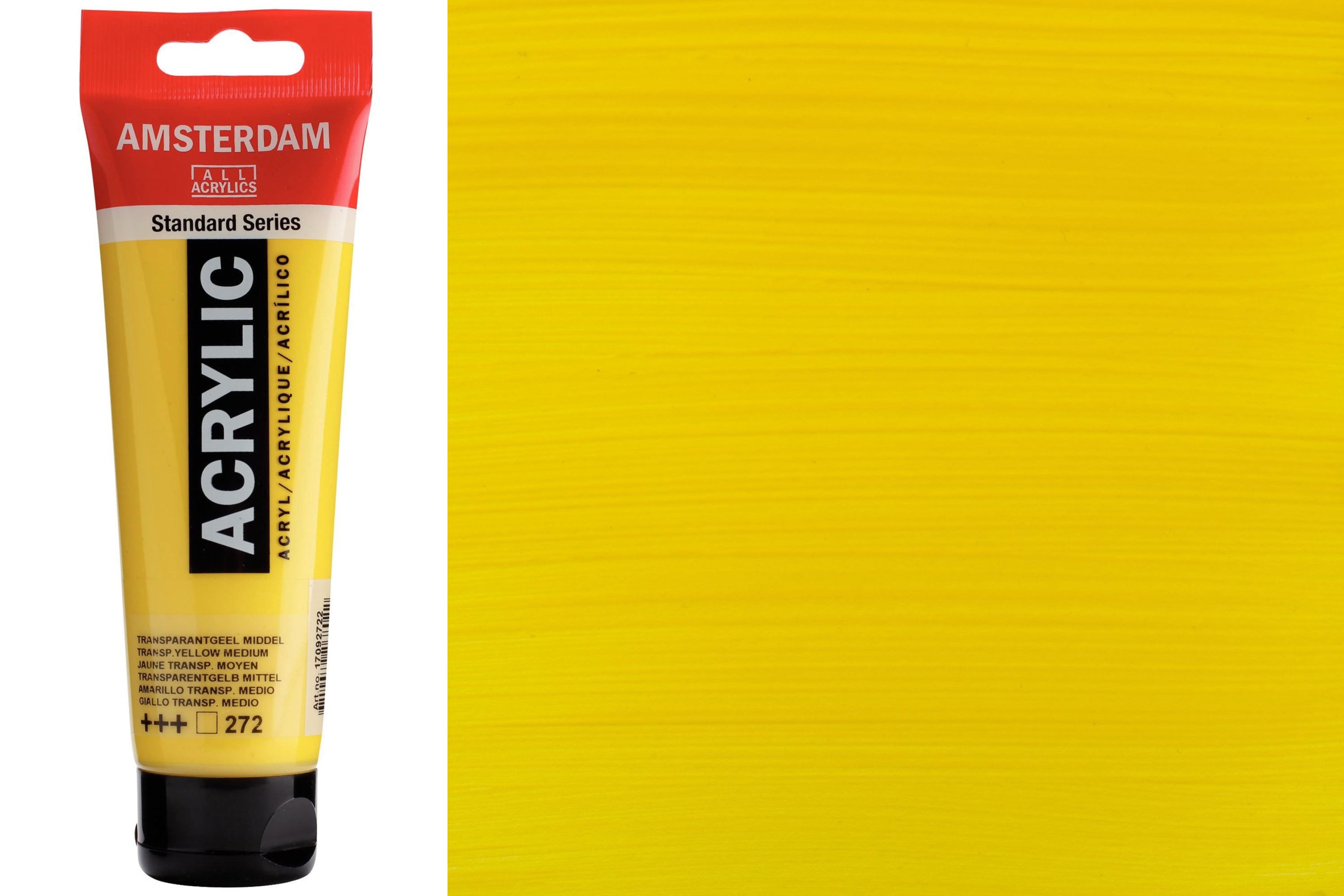 Amsterdam Standard Acrylic Colors, 120 mL, Transparent Yellow Medium