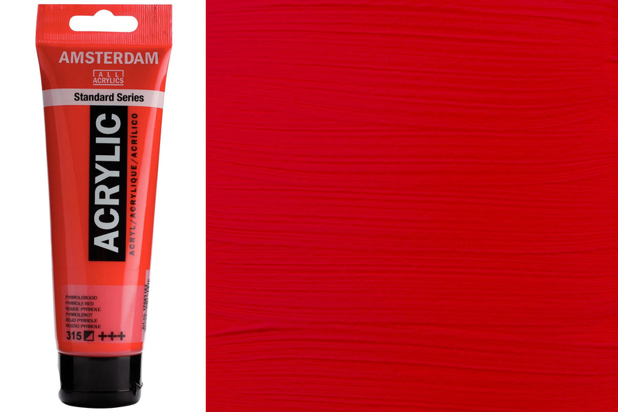 Amsterdam Standard Acrylic Colors, 120 mL, Pyrrole Red