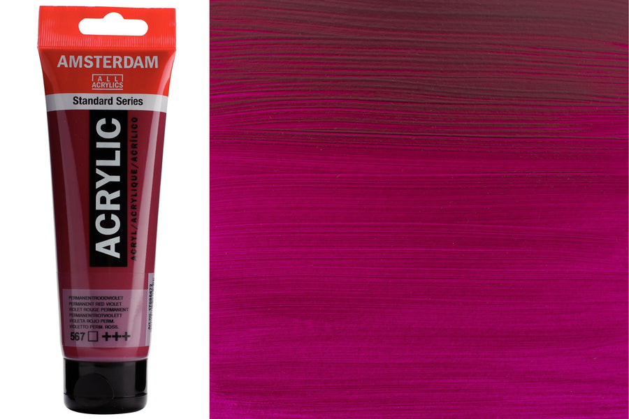 Amsterdam Standard Acrylic Colors, 120 mL, Permanent Red Violet