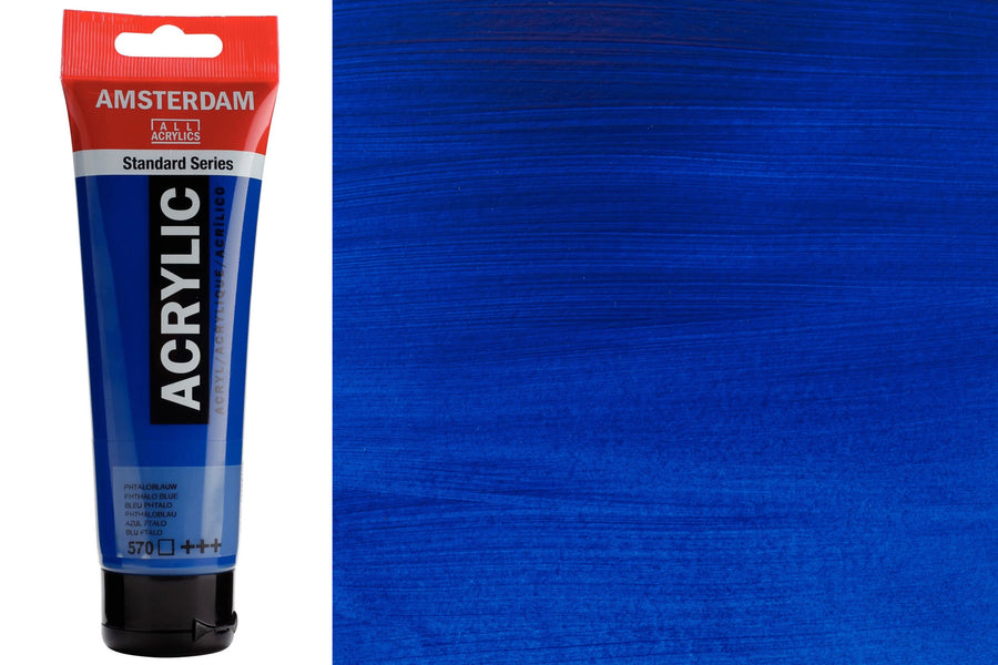 Amsterdam Standard Acrylic Colors, 120 mL, Phthalo Blue
