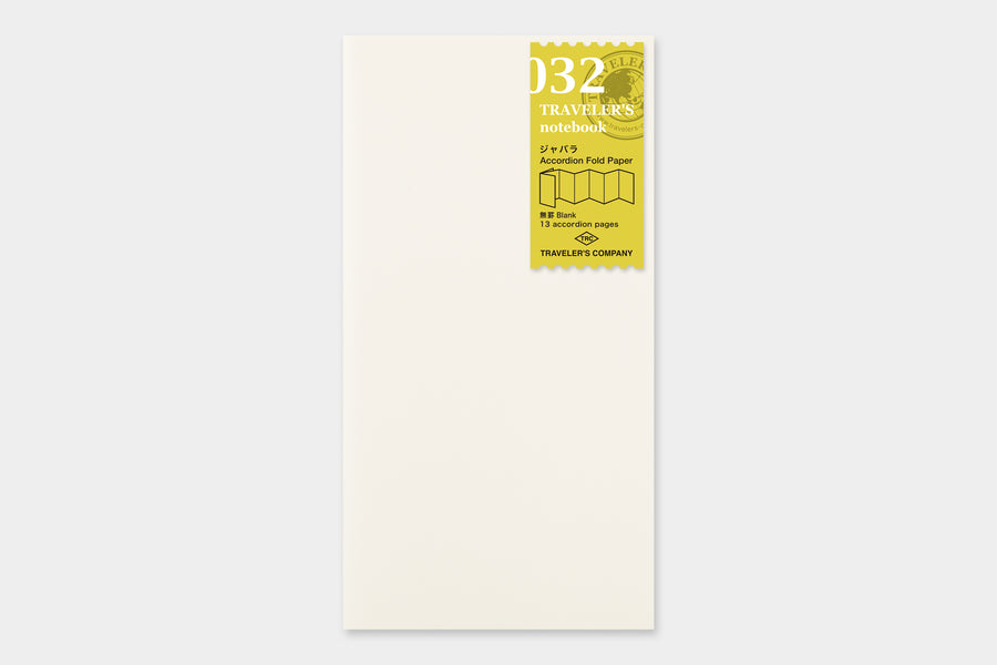Traveler's Notebook Refill #032: Accordion Fold Paper, Regular Size