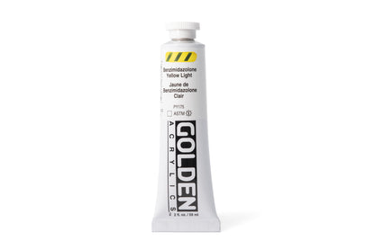 Golden Heavy Body Acrylics, Benzimidazolone Yellow Light, 2 oz. Tube