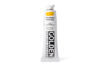 Golden Heavy Body Acrylics, Cadmium Yellow Dark, 2 oz. Tube