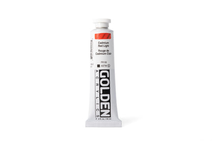 Golden Heavy Body Acrylics, Cadmium Red Light, 2 oz. Tube
