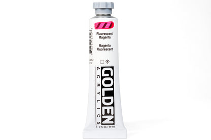 Golden Heavy Body Acrylics, Fluorescent Magenta, 2 oz. Tube