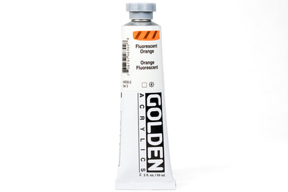 Golden Heavy Body Acrylics, Fluorescent Orange, 2 oz. Tube