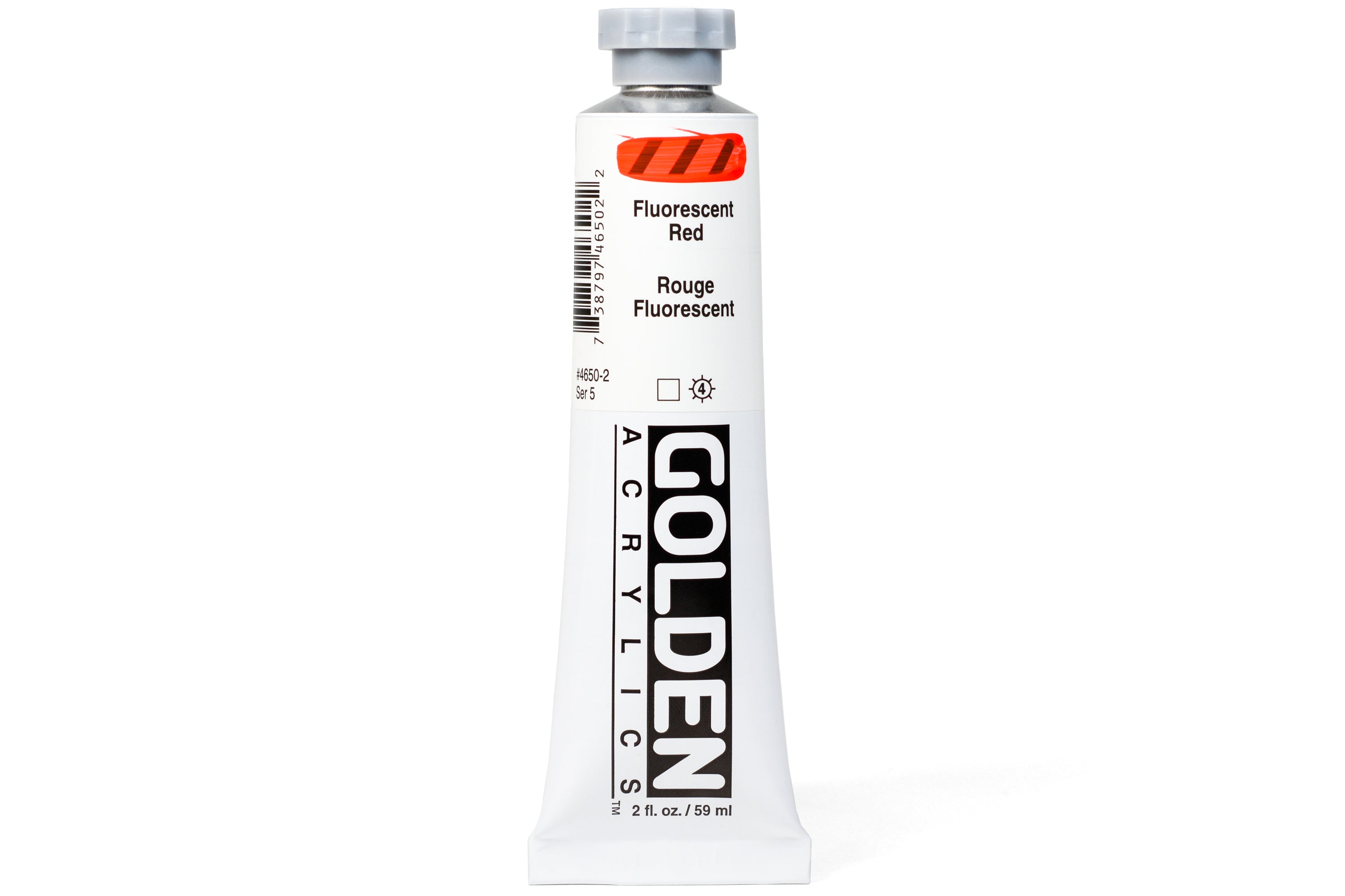 Golden Heavy Body Acrylics, Fluorescent Red, 2 oz. Tube