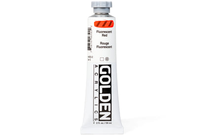 Golden Heavy Body Acrylics, Fluorescent Red, 2 oz. Tube