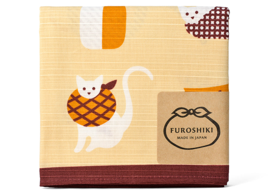 Miyamoto Co. - Furoshiki Wrapping Cloth, Small, Cats - St. Louis Art Supply