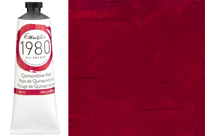 Gamblin 1980 Oil Colors, 37 mL, Quinacridone Red
