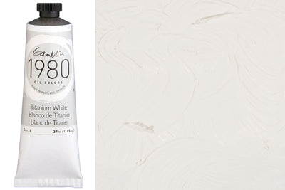 Gamblin 1980 Oil Colors, 37 mL, Titanium White