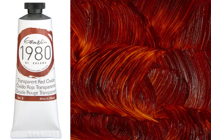 Gamblin 1980 Oil Colors, 37 mL, Transparent Red Oxide