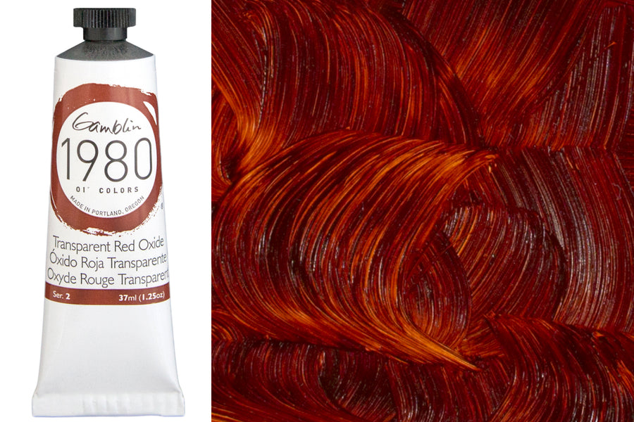 Gamblin 1980 Oil Colors, 37 mL, Transparent Red Oxide – St. Louis Art ...