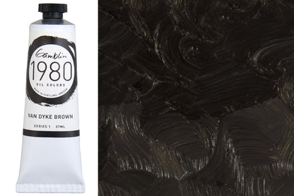 Gamblin 1980 Oil Colors, 37 mL, Van Dyke Brown