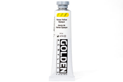 Golden Heavy Body Acrylics, Hansa Yellow Opaque, 2 oz. Tube