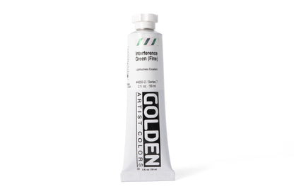 Golden Heavy Body Acrylics, Interference Green (Fine), 2 oz. Tube