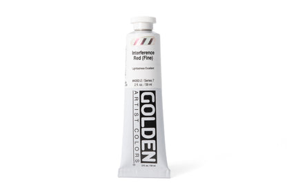 Golden Heavy Body Acrylics, Interference Red (Fine), 2 oz. Tube