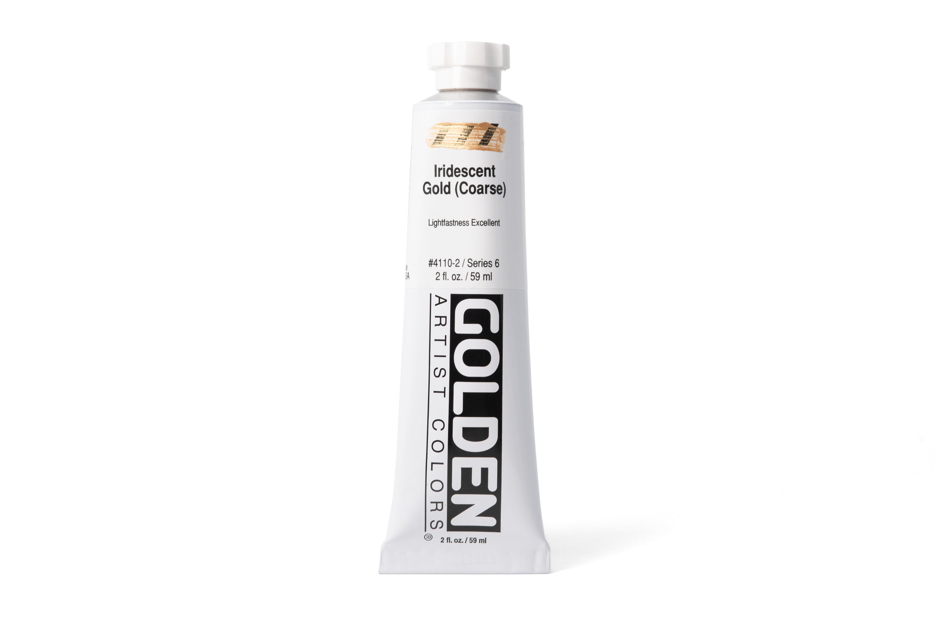 Golden Heavy Body Acrylics, Iridescent Gold (Coarse), 2 oz. Tube
