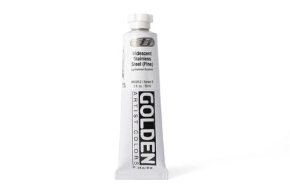 Golden Heavy Body Acrylics, Iridescent Stainless Steel (Fine), 2 oz. Tube