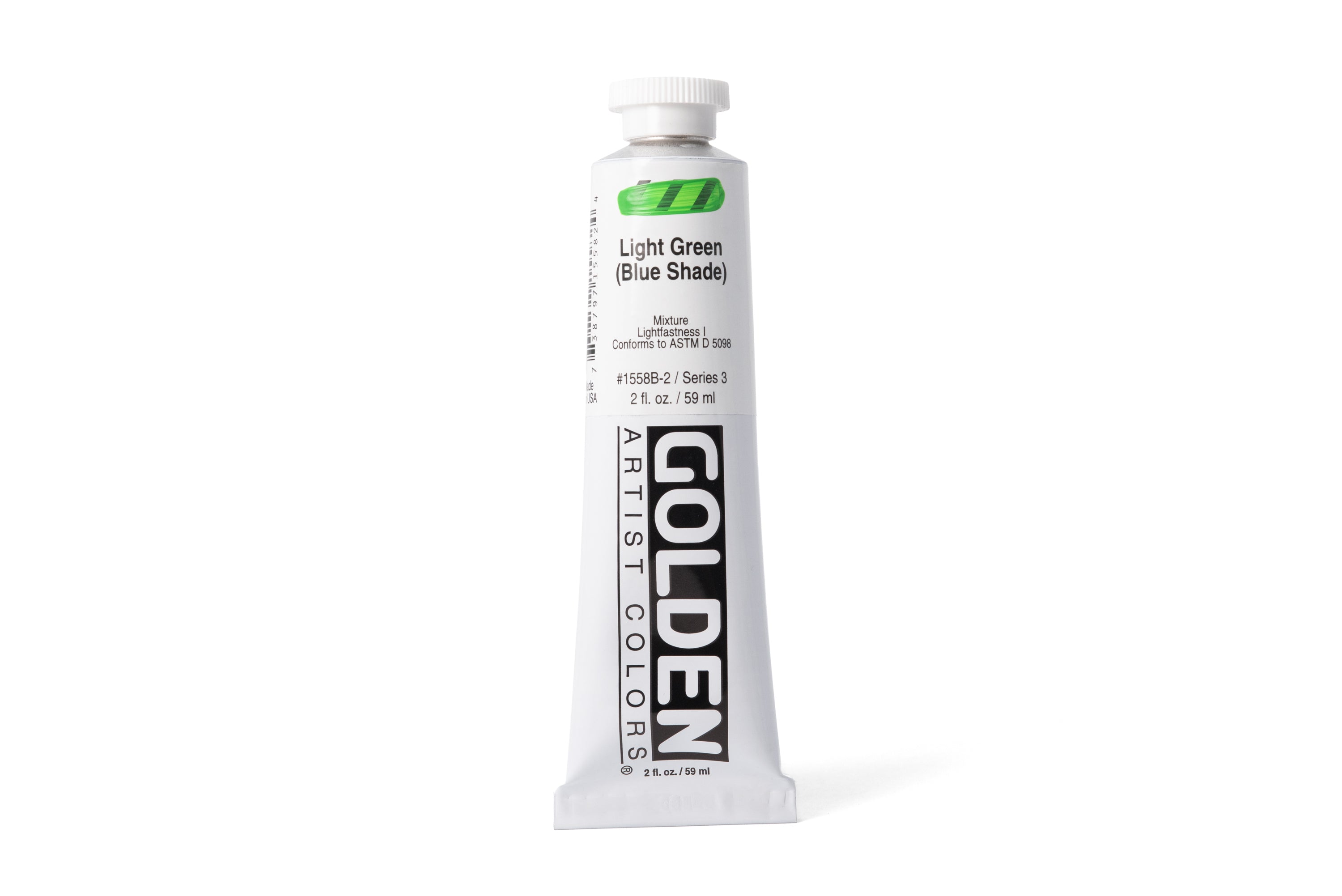 Golden Heavy Body Acrylics, Light Green Blue Shade, 2 oz. Tube