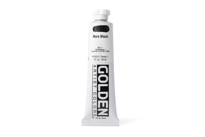 Golden Heavy Body Acrylics, Mars Black, 2 oz. Tube