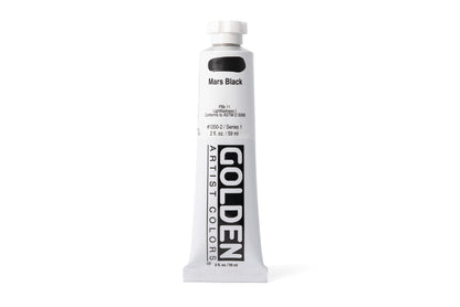 Golden Heavy Body Acrylics, Mars Black, 2 oz. Tube