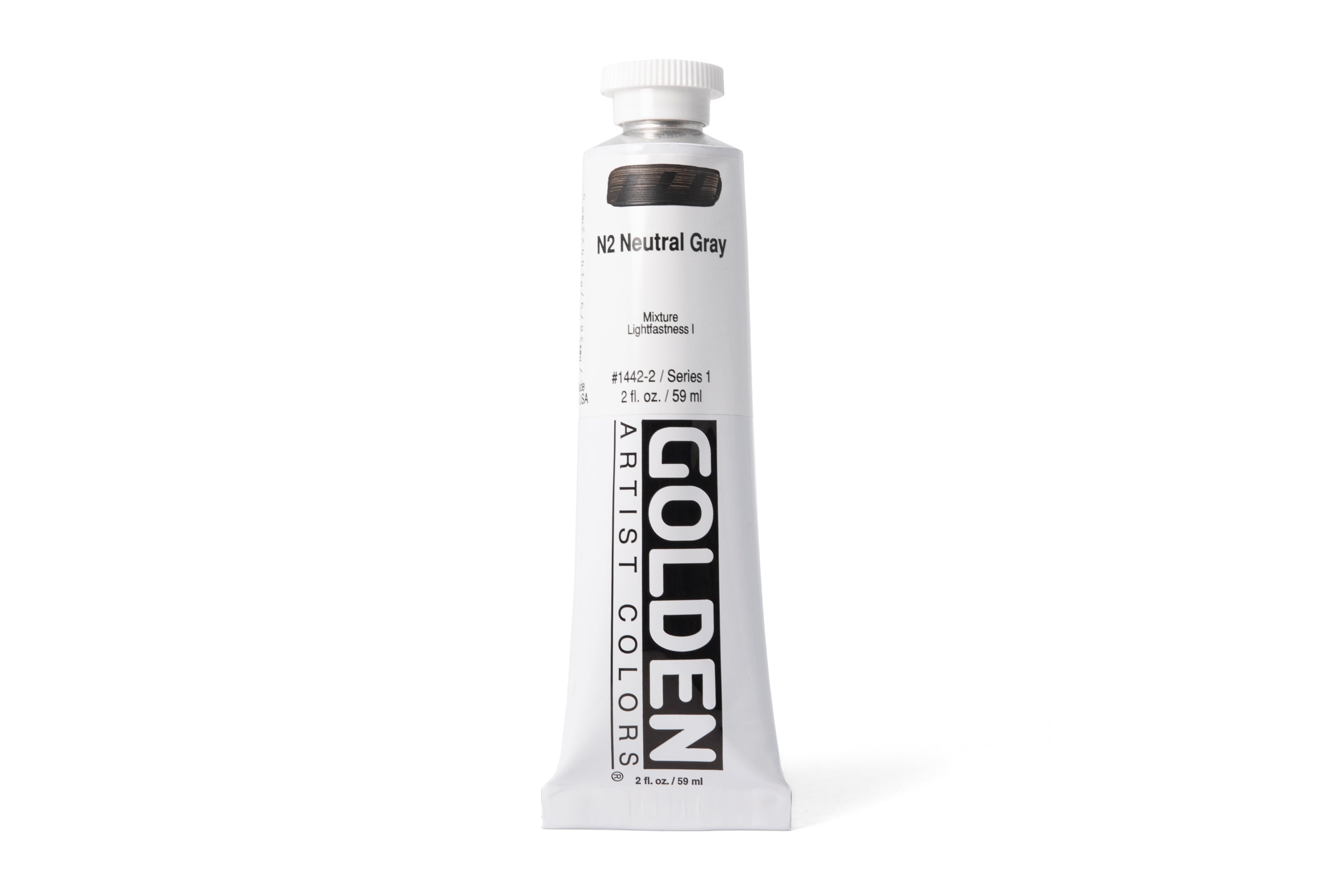 Golden Heavy Body Acrylics, Neutral Gray N2, 2 oz. Tube